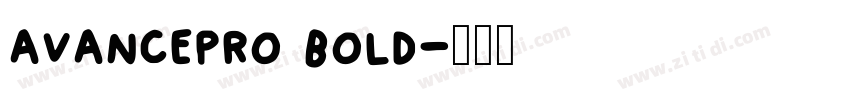 avancepro bold字体转换